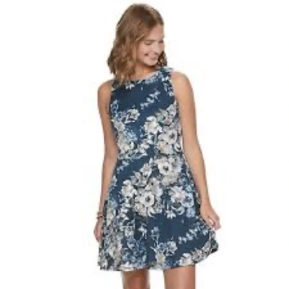 Speechless‎ Blue Floral Dress